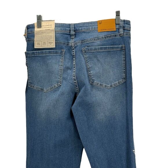 Austin Landing Women's Star Flare Jeans Size 11 Blue Stretch Crystal Western NEW - Picture 4 of 11